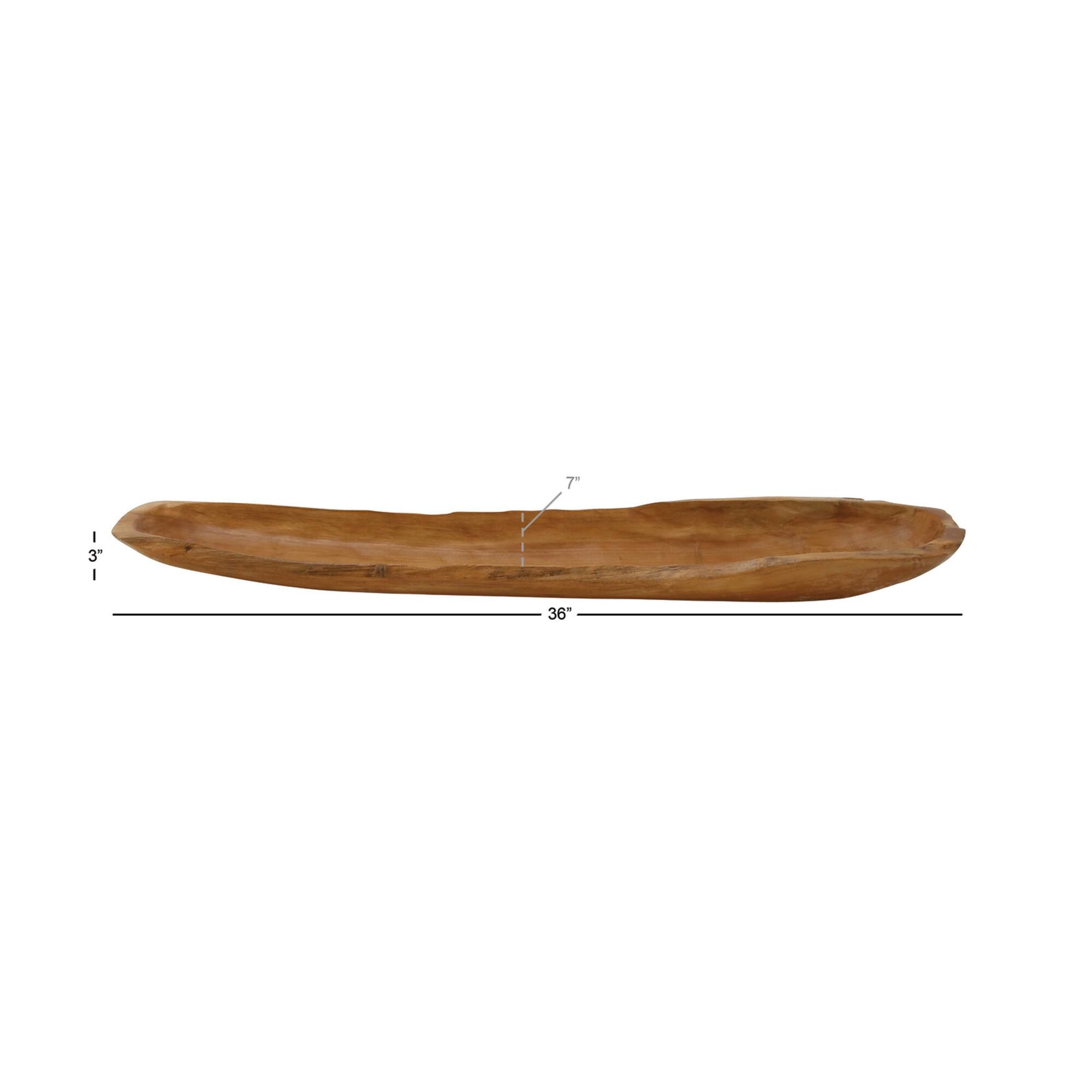 Brown Natural Ship Teak Wood Rustic Tray